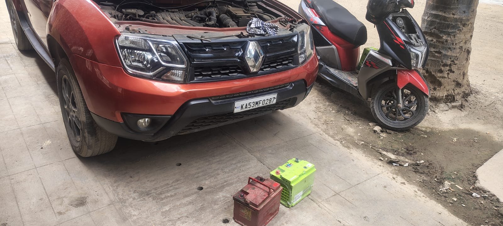 Battery installation work