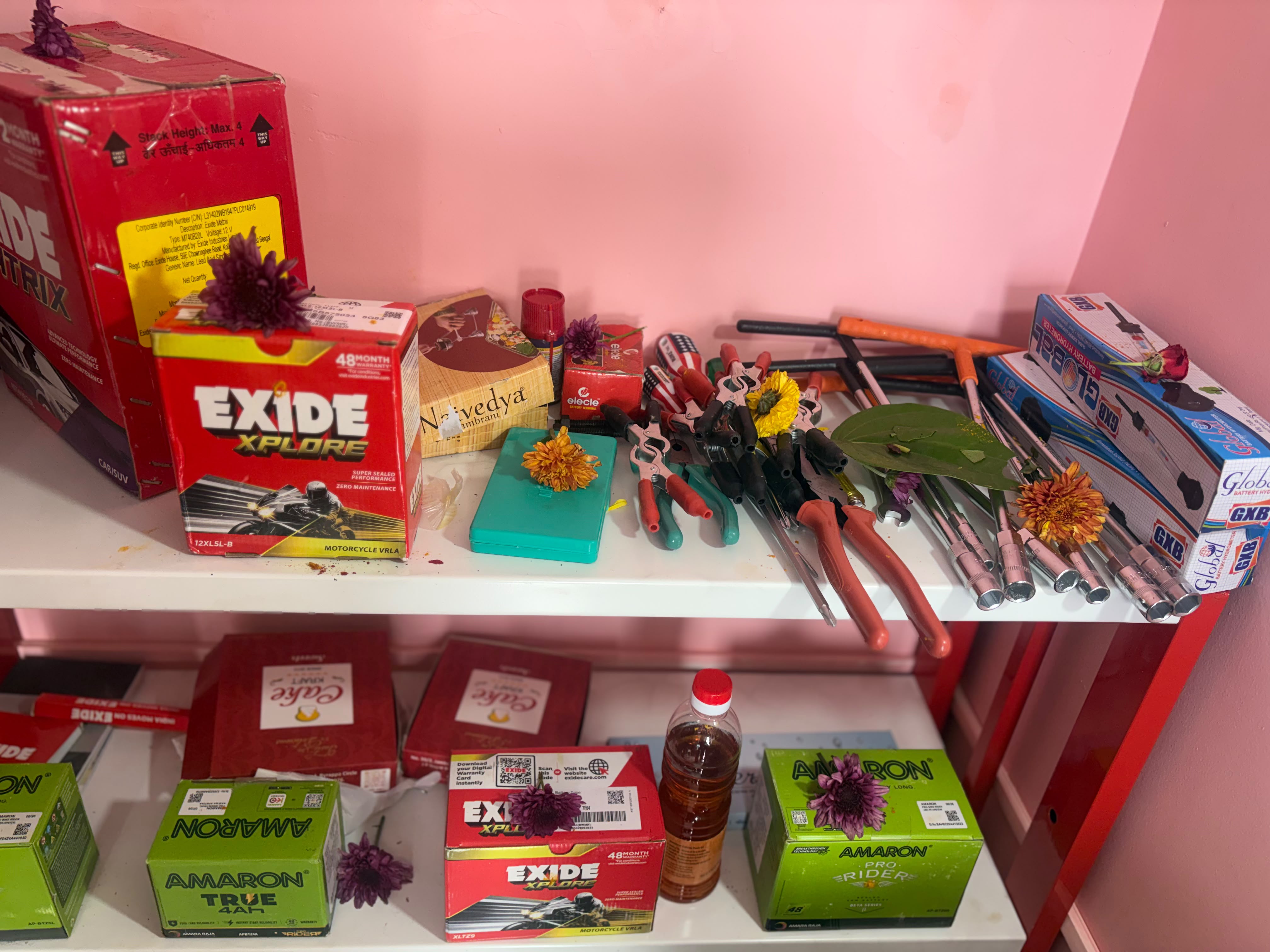 Battery installation work
